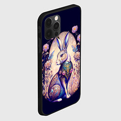 Чехол для iPhone 12 Pro Max Мистический заяц, цвет: 3D-черный — фото 2