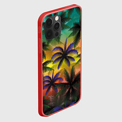 Чехол для iPhone 12 Pro Max Кроны пальм, Багамы, цвет: 3D-красный — фото 2