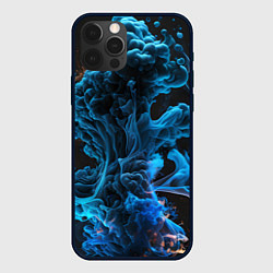 Чехол для iPhone 12 Pro Max Клубы голубого дыма, цвет: 3D-черный