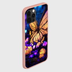 Чехол для iPhone 12 Pro Max Цветок бабочка midjouney, цвет: 3D-светло-розовый — фото 2