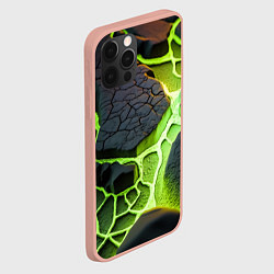 Чехол для iPhone 12 Pro Max Зеленая неоновая лава, цвет: 3D-светло-розовый — фото 2