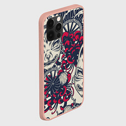 Чехол для iPhone 12 Pro Max Восточные маски, цвет: 3D-светло-розовый — фото 2