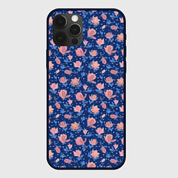 Чехол для iPhone 12 Pro Max Магнолии в космосе, цвет: 3D-черный