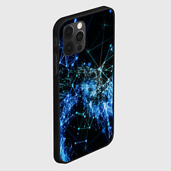 Чехол для iPhone 12 Pro Max Нейронные цепочки Midjourney, цвет: 3D-черный — фото 2