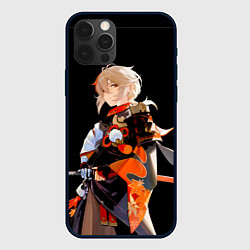 Чехол iPhone 12 Pro Max Казуха с мечом - Genshin Impact