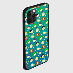 Чехол для iPhone 12 Pro Max Южный Парк - паттерн персонажи, цвет: 3D-черный — фото 2