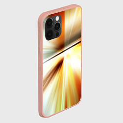 Чехол для iPhone 12 Pro Max Абстрактные светлые лучи из тени, цвет: 3D-светло-розовый — фото 2