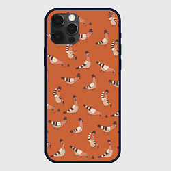 Чехол для iPhone 12 Pro Max Голубь в шляпе - паттерн, цвет: 3D-черный