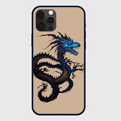 Чехол для iPhone 12 Pro Max Irezumi - японский дракон, цвет: 3D-черный