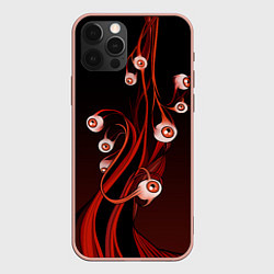 Чехол iPhone 12 Pro Max Арт глаза красный и черный