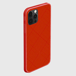 Чехол для iPhone 12 Pro Max Ротанг текстура, цвет: 3D-красный — фото 2