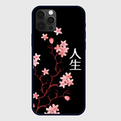 Чехол для iPhone 12 Pro Max Сакура, дерево жизни, цвет: 3D-черный