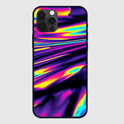 Чехол iPhone 12 Pro Max Неоновые разводы цветных красок