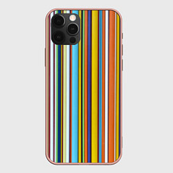 Чехол для iPhone 12 Pro Max Абстрактное множество разноцветных листов, цвет: 3D-светло-розовый