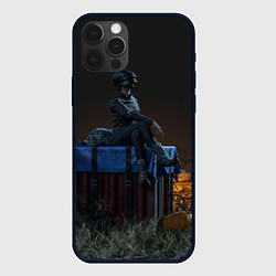Чехол для iPhone 12 Pro Max PUBG drop, цвет: 3D-черный