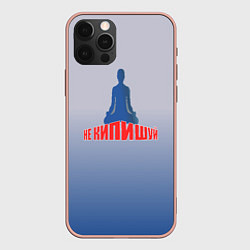 Чехол для iPhone 12 Pro Max Не кипишуй, цвет: 3D-светло-розовый