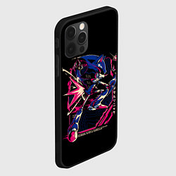 Чехол для iPhone 12 Pro Max Кибер-Соник с алмазом, цвет: 3D-черный — фото 2