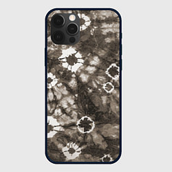 Чехол для iPhone 12 Pro Max Коричневый тай-дай, цвет: 3D-черный