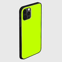 Чехол для iPhone 12 Pro Max Лайм цвет: однотонный лаймовый, цвет: 3D-черный — фото 2