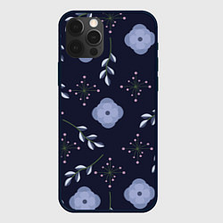 Чехол для iPhone 12 Pro Max Цветок и веточка, двух цветная ветка, цвет: 3D-черный