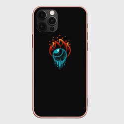 Чехол для iPhone 12 Pro Max Капля огня, цвет: 3D-светло-розовый