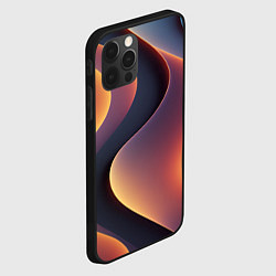 Чехол для iPhone 12 Pro Max Светящиеся волны, цвет: 3D-черный — фото 2