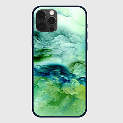 Чехол для iPhone 12 Pro Max Зеленые туманы, цвет: 3D-черный