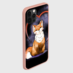 Чехол для iPhone 12 Pro Max Милая лисица кицунэ, цвет: 3D-светло-розовый — фото 2
