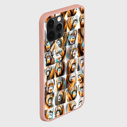 Чехол для iPhone 12 Pro Max Орангутаны, цвет: 3D-светло-розовый — фото 2