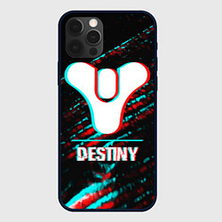 Чехол для iPhone 12 Pro Max Destiny в стиле glitch и баги графики на темном фо, цвет: 3D-черный