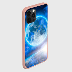 Чехол для iPhone 12 Pro Max Планета сияет, цвет: 3D-светло-розовый — фото 2