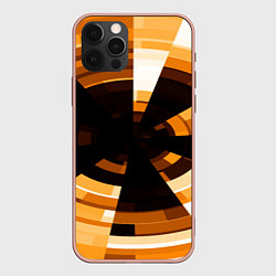 Чехол для iPhone 12 Pro Max Абстрактный золотистый паттерн, цвет: 3D-светло-розовый