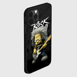 Чехол для iPhone 12 Pro Max Rock and Roll Simpsons, цвет: 3D-черный — фото 2