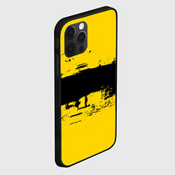 Чехол для iPhone 12 Pro Max Черно-желтая полоса Cyberpunk 2077, цвет: 3D-черный — фото 2