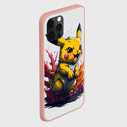 Чехол для iPhone 12 Pro Max Злой пикачу, цвет: 3D-светло-розовый — фото 2