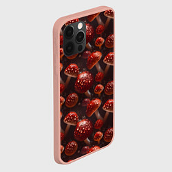 Чехол для iPhone 12 Pro Max Сочный узор из мухоморов, цвет: 3D-светло-розовый — фото 2