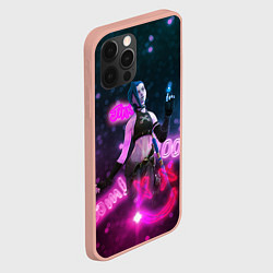 Чехол для iPhone 12 Pro Max Джинкс и кристалл из Аркейн, цвет: 3D-светло-розовый — фото 2