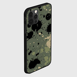 Чехол для iPhone 12 Pro Max Камуфляж из клякс, цвет: 3D-черный — фото 2
