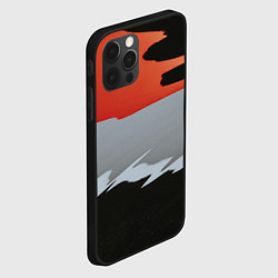 Чехол для iPhone 12 Pro Max Тройной стиль цветов, цвет: 3D-черный — фото 2