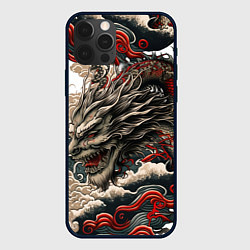 Чехол для iPhone 12 Pro Max Тату дракона в стиле Ирезуми, цвет: 3D-черный