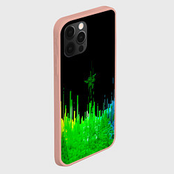 Чехол для iPhone 12 Pro Max Геометрическая музыкальная волна, цвет: 3D-светло-розовый — фото 2