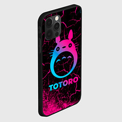 Чехол для iPhone 12 Pro Max Totoro - neon gradient, цвет: 3D-черный — фото 2