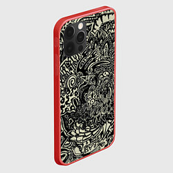 Чехол для iPhone 12 Pro Max Татуировочный орнамент, цвет: 3D-красный — фото 2