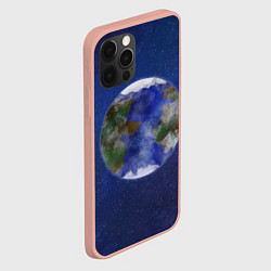 Чехол для iPhone 12 Pro Max Планета в космосе, цвет: 3D-светло-розовый — фото 2