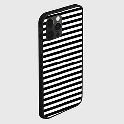 Чехол для iPhone 12 Pro Max Тельняшка черная Подводного флота ВМФ, цвет: 3D-черный — фото 2