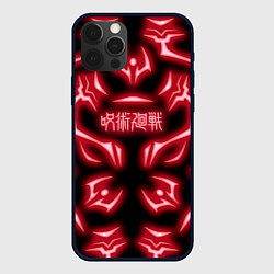 Чехол для iPhone 12 Pro Max Магическая битва светящиеся Знаки Сукуны, цвет: 3D-черный