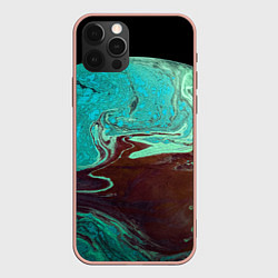 Чехол для iPhone 12 Pro Max Часть иссушённой планеты и космос, цвет: 3D-светло-розовый