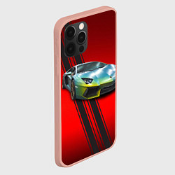 Чехол для iPhone 12 Pro Max Итальянский суперкар Lamborghini Reventon, цвет: 3D-светло-розовый — фото 2