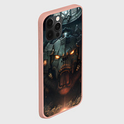 Чехол для iPhone 12 Pro Max Space marine machine, цвет: 3D-светло-розовый — фото 2