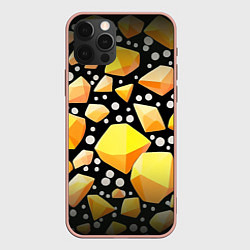 Чехол для iPhone 12 Pro Max Слитки золота, цвет: 3D-светло-розовый